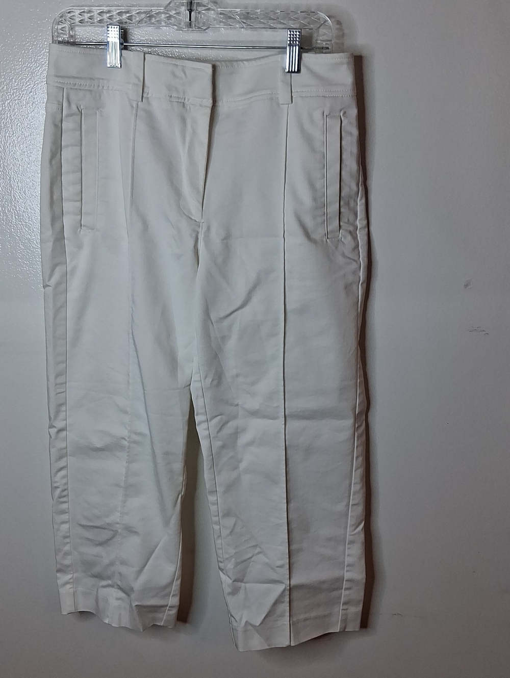 Chico's Women's Size 6 Cream Straight-Leg Dress Pants